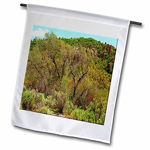 0499052200023 - JOS FAUXTOGRAPHEE REALISTIC - VIBRANT SCENERY OF A MOUNTAIN ON THE ROAD TO ENTERPRISE, UTAH LAKE WITH AQUA SKY AND MOUNTAINS - 18 X 27 INCH GARDEN FLAG (FL_52200_2)