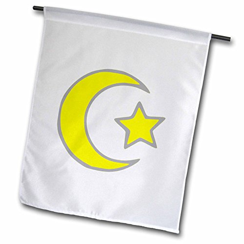 0499061823015 - 3DROSE FL_61823_1 ISLAMIC STAR AND CRESCENT GARDEN FLAG, 12 BY 18-INCH