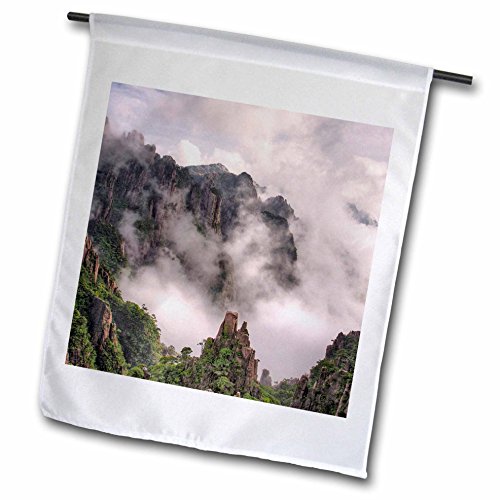 0499073874029 - DANITA DELIMONT - MOUNTAINS - MIST ON PEAKS AND VALLEYS, GRAND CANYON, MT. HUANG SHAN -AS07 AJE0154 - ADAM JONES - 18 X 27 INCH GARDEN FLAG (FL_73874_2)