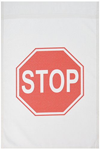 0499109143013 - 3DROSE FL_109143_1 GARDEN FLAG, 12 BY 18-INCH, IMAGE OF A STOP SIGN