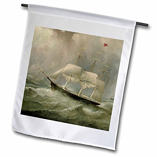0499126852028 - BLN SAILING SHIPS AND SEASCAPES FINE ART COLLECTION - THE BLACK BALL LINE CLIPPER SHIP OCEAN CHIEF BY SAMUEL WALTERS - 18 X 27 INCH GARDEN FLAG (FL_126852_2)
