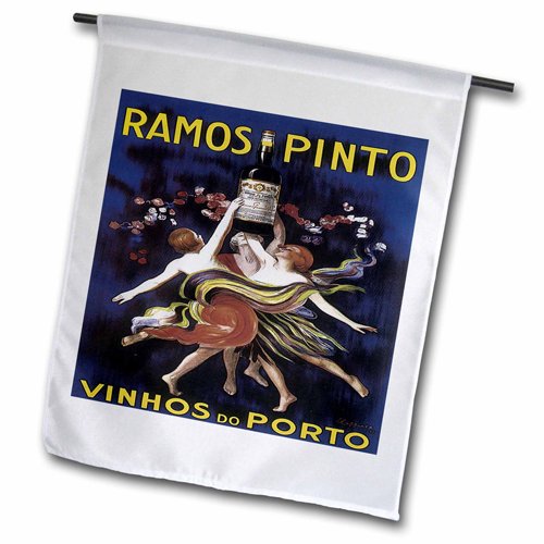 0499129961024 - 3DROSE FL_129961_2 VINTAGE RAMOS PINTO VINHOS DO PORTO ADVERTISING POSTER GARDEN FLAG, 18 X 27