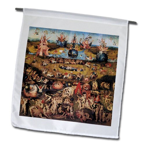 0499130134028 - BLN ASSORTED WORKS OF FINE ART COLLECTION - GARDEN OF EARTHLY DELIGHTS BY HIERONYMUS BOSCH - 18 X 27 INCH GARDEN FLAG (FL_130134_2)