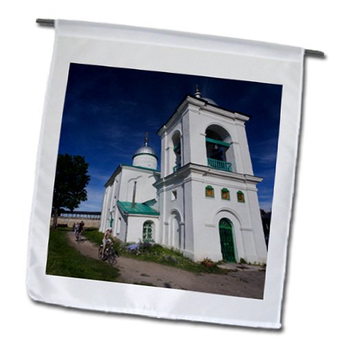 0499138910013 - DANITA DELIMONT - CHURCHES - RUSSIA, STARY IZBORSK, CHURCH OF SAINT NICHOLAS - EU26 WBI0911 - WALTER BIBIKOW - 12 X 18 INCH GARDEN FLAG (FL_138910_1)