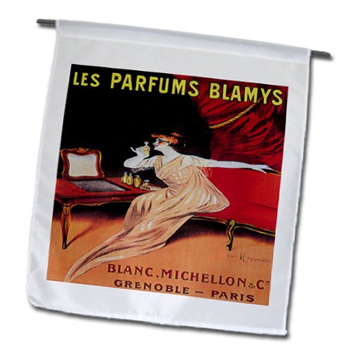0499153591020 - BLN VINTAGE PERFUME AND TOILETRY LABELS AND POSTERS - LES PARFUMS BLAMYS GRENOBLE PARIS FRENCH PERFUME ADVERTISING POSTER - 18 X 27 INCH GARDEN FLAG (FL_153591_2)