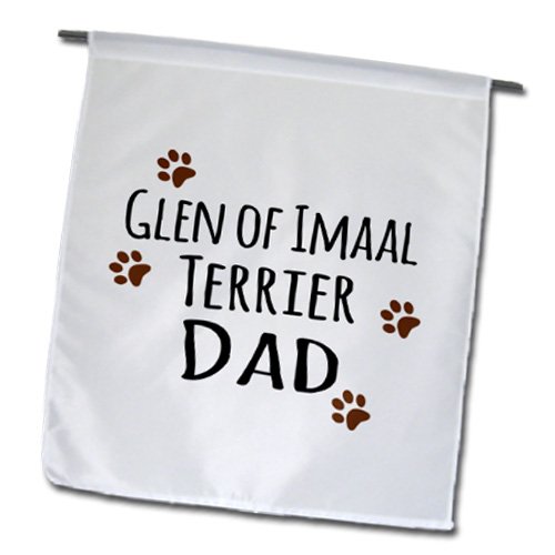 0499153914027 - INSPIRATIONZSTORE PET DESIGNS - GLEN OF IMAAL TERRIER DOG DAD - DOGGIE BY BREED - BROWN PAW PRINTS - DOGGY LOVER - PET OWNER LOVE - 18 X 27 INCH GARDEN FLAG (FL_153914_2)