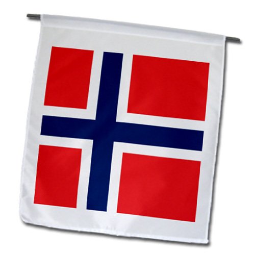 0499158399010 - 3DROSE FL_158399_1 FLAG OF NORWAY-NORWEGIAN RED BLUE WHITE SCANDINAVIAN NORDIC CROSS-SCANDINAVIA WORLD COUNTRY GARDEN FLAG, 12 BY 18-INCH
