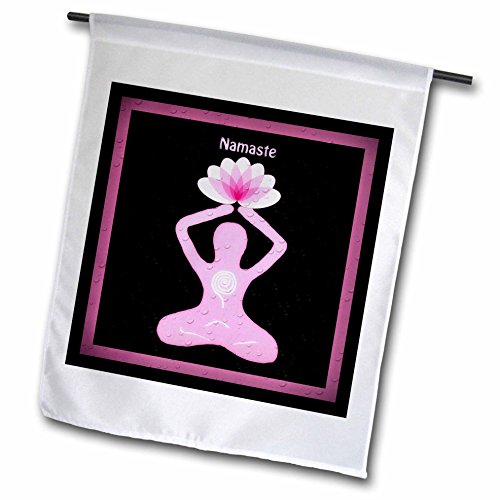 0499165247014 - 3DROSE FL_165247_1 A NAMASTE IMAGE WITH A GODDESS HOLDING A LOTUS FLOWER GARDEN FLAG, 12 BY 18-INCH