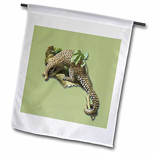 0499170873017 - 3DROSE FL_170873_1 VINTAGE PANGOLIN OR SCALY ANTEATER IN A TREE GARDEN FLAG, 12 BY 18-INCH