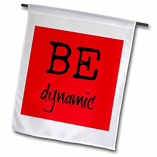 0499180102022 - XANDER INSPIRATIONAL QUOTES - BE DYNAMIC, RED BACKGROUND - 18 X 27 INCH GARDEN FLAG (FL_180102_2)