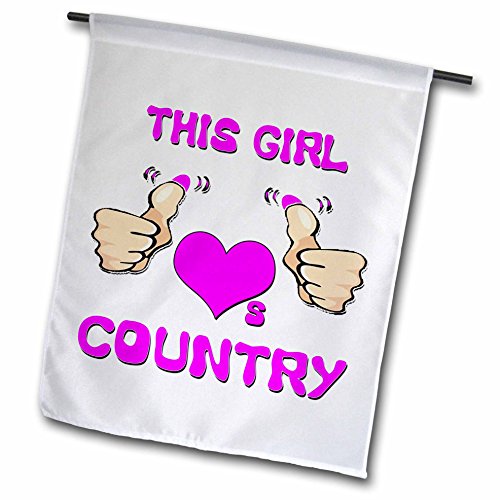 0499185645029 - BLONDE DESIGNS THIS GIRL LOVES VARIOUS THINGS - THIS GIRL LOVES COUNTRY - 18 X 27 INCH GARDEN FLAG (FL_185645_2)