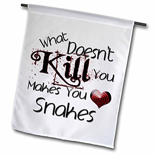 0499186154018 - BLONDE DESIGNS WHAT DOESNT KILL YOU MAKES YOU LOVE - WHAT DOESNT KILL YOU SNAKES - 12 X 18 INCH GARDEN FLAG (FL_186154_1)