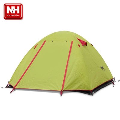 4991956652008 - LIGHT GREEN OUTDOOR PROFESSIONAL LIGHT GREEN ALUMINUM ROD TENT 1-2 PEOPLE CAMPING TENTS OUTDOOR DOUBLE WEATHERPROOF NH15Z003-P