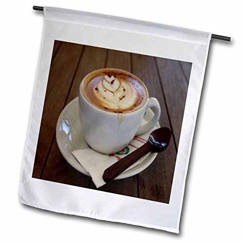 0499217332026 - TAICHE - PHOTOGRAPHY - COFFEE - AMERICANO COFFEE WITH TULIP DESIGN - 18 X 27 INCH GARDEN FLAG (FL_217332_2)