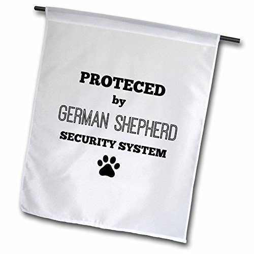 0499221801020 - BROOKLYNMEME PETS - PROTECTED BY GERMAN SHEPHERD SECURITY SYSTEM - 18 X 27 INCH GARDEN FLAG (FL_221801_2)