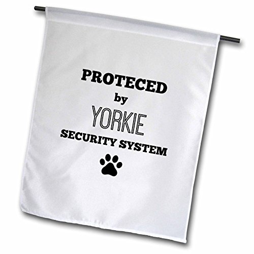 0499221812019 - BROOKLYNMEME PETS - PROTECTED BY YORKIE SECURITY SYSTEM - 12 X 18 INCH GARDEN FLAG (FL_221812_1)