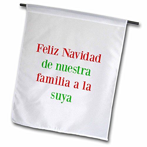 0499224736015 - BROOKLYNMEME - SPANISH - FELIZ NAVIDAD DE NUESTRA FAMILIA - 12 X 18 INCH GARDEN FLAG (FL_224736_1)