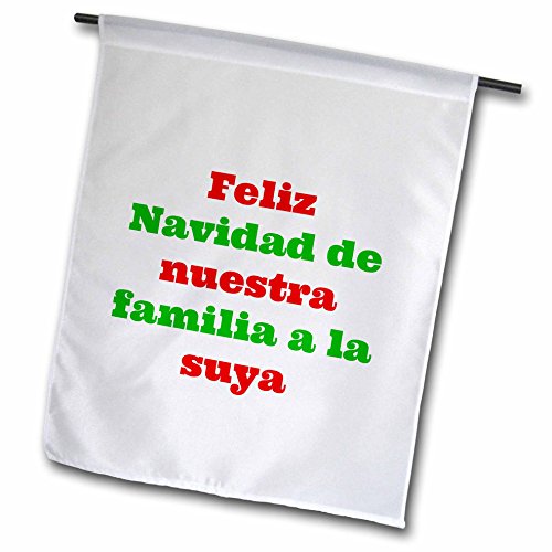 0499224737029 - BROOKLYNMEME - SPANISH - FELIZ NAVIDAD DE NUESTRA FAMILIA - 18 X 27 INCH GARDEN FLAG (FL_224737_2)