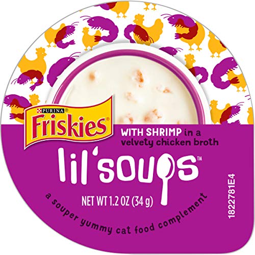 0050000001354 - PURINA FRISKIES NATURAL, GRAIN FREE WET CAT FOOD COMPLEMENT, LIL SOUPS WITH SHRIMP IN CHICKEN BROTH - 1.2 OZ. CUPS