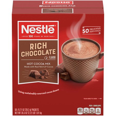 0050000143740 - NESTLE CHOCOLATE INSTANT HOT COCOA MIX, 50 CT