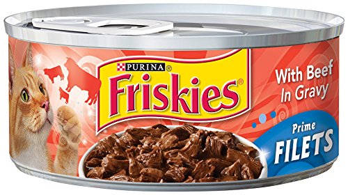 0050000212200 - FRISKIES WET CAT FOOD, PRIME FILETS, WITH BEEF IN GRAVY, 5.5-OUNCE CAN, PACK OF 24