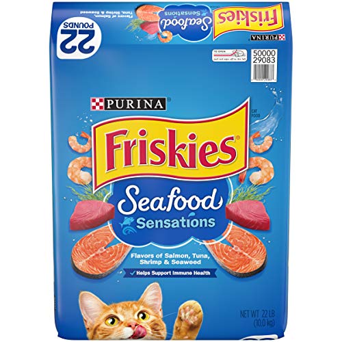 0050000290833 - FRISKIES DRY SEAFOOD SENSATIONS CAT FOOD BAG, 22-POUND