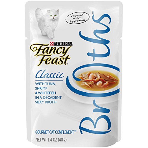 0050000290901 - FANCY FEAST BROTHS FOR CATS, CLASSIC, WITH TUNA SHRIMP AND WHITEFISH, 1.4-OUNCE POUCH, PACK OF 32