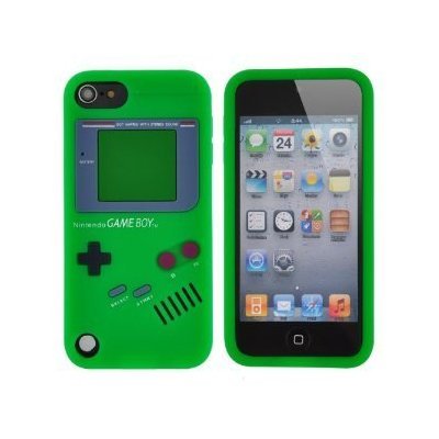 0050000379545 - GREEN NINTENDO GAME BOY STYLE SOFT SILICONE CASE COVER SKIN FOR APPLE IPOD TOUCH 5 5G (5TH GENERATION)
