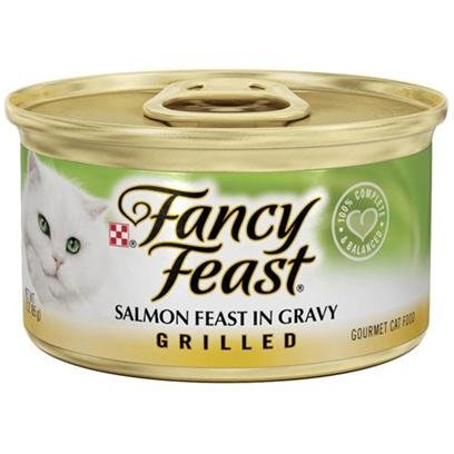 0005000042944 - NESTLE PURINA PETCARE FANCY FEAST CANNED SALMON FOR CATS 3OZ CANS / CASE OF 24 (CLASSIC) CANNED FOOD