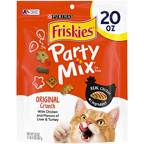 0050000544615 - PURINA FRISKIES MADE IN USA FACILITIES CAT TREATS, PARTY MIX ORIGINAL CRUNCH - 20 OZ. POUCH