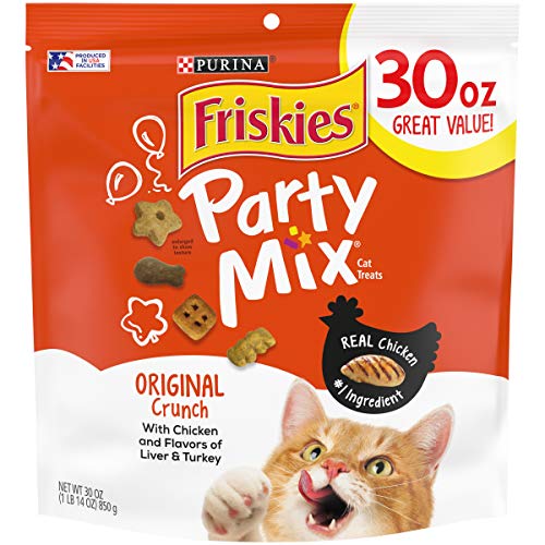 0050000544653 - PURINA FRISKIES MADE IN USA FACILITIES CAT TREATS, PARTY MIX ORIGINAL CRUNCH - 30 OZ. POUCH