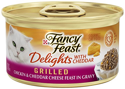 0050000579327 - FANCY FEAST WET CAT FOOD, DELIGHTS WITH CHEDDAR, GRILLED CHICKEN & CHEDDAR CHEESE FEAST IN GRAVY, 3-OUNCE CAN, PACK OF 24