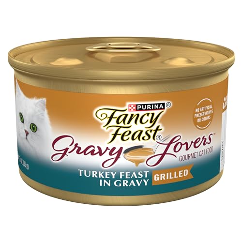 0050000580057 - PURINA FANCY FEAST GRAVY LOVERS TURKEY FEAST GOURMET CAT FOOD IN WET CAT FOOD GRAVY - (PACK OF 24) 3 OZ. CANS