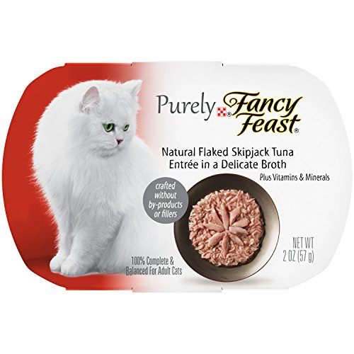 0050000580132 - PURELY FANCY FEAST NATURAL FLAKED SKIPJACK TUNA ENTREE CAT FOOD, 2-OUNCE POUCH, PACK OF 10