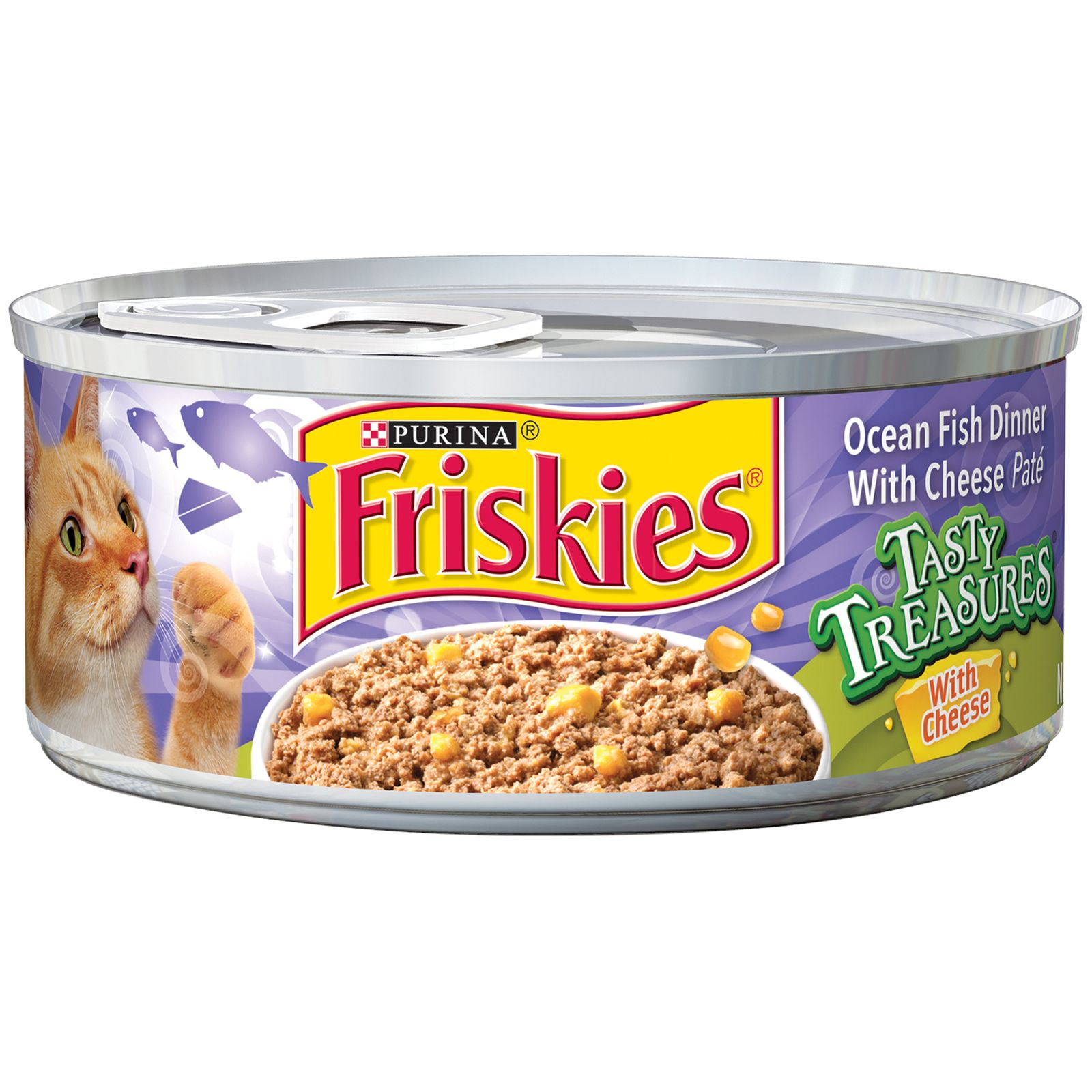 0050000582167 - TASTY TREASURES PATE OCEAN FISH DINNER WITH CHEESE CAT FOOD 5.5 OZ. CAN