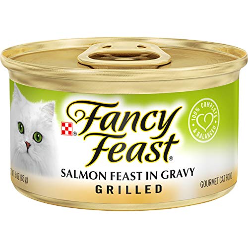 0050000614905 - FANCY FEAST WET CAT FOOD, GRILLED, SALMON FEAST IN GRAVY, 3-OUNCE CAN, PACK OF 24