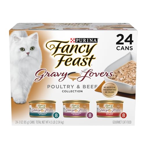 0050000666508 - FANCY FEAST GRAVY LOVERS WET CAT FOOD VARIETY PACK, POULTRY AND BEEF FEAST COLLECTION, 3 OZ CANS