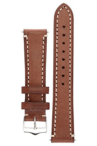 5000303020182 - SIGNATURE FATHER OAK 20 MM WATCH BAND. REPLACEMENT WATCH STRAP. GENUINE LEATHER. SILVER BUCKLE