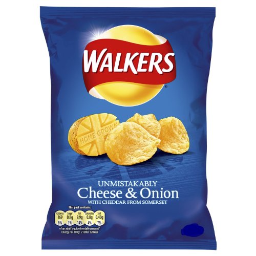 5000328122519 - WALKERS CHEESE AND ONION CRISPS PACK OF 20 BAGS