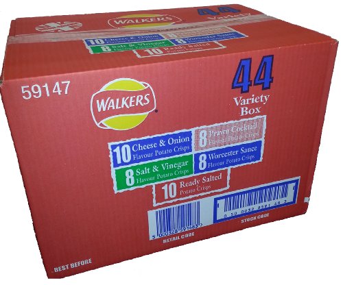 5000328591483 - WALKERS CRISPS 6 PACK (44 VARIETY PACK BUMPER BOX)