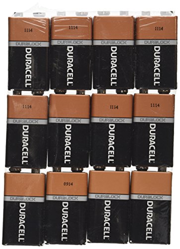 5000394048645 - DURACELL MN1604 9 VOLT ALKALINE BATTERY - BULK. MADE IN THE USA MARKED MARCH 2015(COUNTS 12)