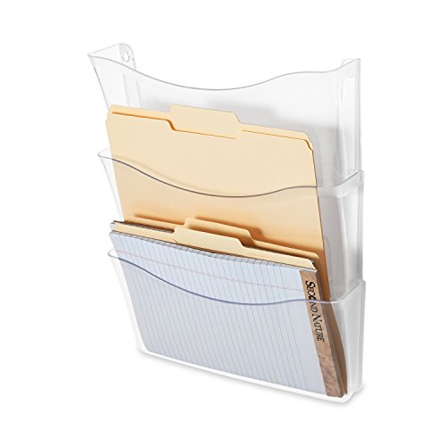 0050005697699 - RUBBERMAID 65976 UNBREAKABLE EXPANDABLE THREE-POCKET WALL FILE SET, LETTER SIZE, CLEAR