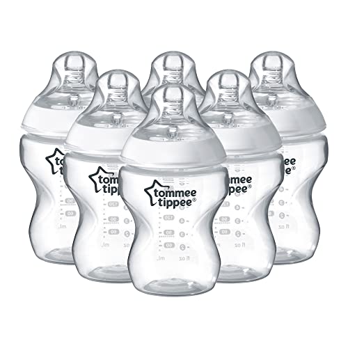 5010415227058 - TOMMEE TIPPEE CLOSER TO NATURE BABY BOTTLES | SLOW FLOW BREAST-LIKE NIPPLE WITH ANTI-COLIC VALVE (9OZ, 6 COUNT)