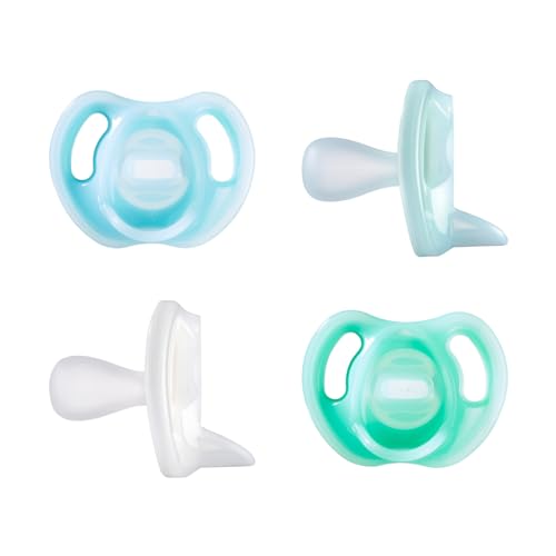 5010415335609 - TOMMEE TIPPEE ULTRA-LIGHT SILICONE PACIFIER, SYMMETRICAL ONE-PIECE DESIGN, BPA-FREE SILICONE BINKIES, 0-6 MONTHS, PACK OF 4 PACIFIERS