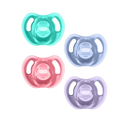 5010415335722 - TOMMEE TIPPEE ULTRA-LIGHT SILICONE PACIFIER, SYMMETRICAL ONE-PIECE DESIGN, BPA-FREE SILICONE BINKIES, 18-36M, 4 COUNT