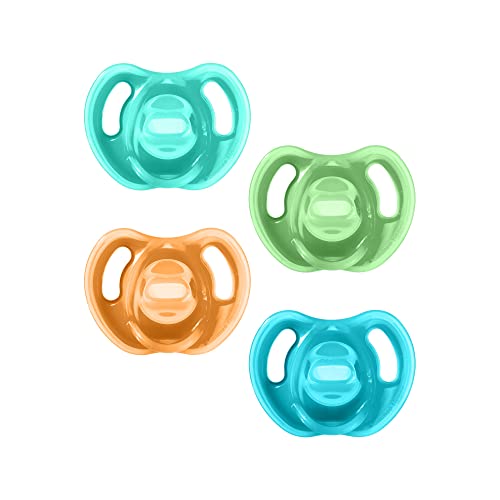 5010415335739 - TOMMEE TIPPEE ULTRA-LIGHT SILICONE PACIFIER, SYMMETRICAL ONE-PIECE DESIGN, BPA-FREE SILICONE BINKIES, 18-36M, 4 COUNT
