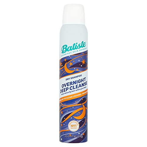5010724544860 - BATISTE OVERNIGHT DEEP CLEANSE 200ML, LEAVE-IN DEEP CLEANSING DRY SHAMPOO FOR OVERNIGHT USE, ABSORBS OIL FOR CLEAN LOOKING FRESH HAIR OVERNIGHT