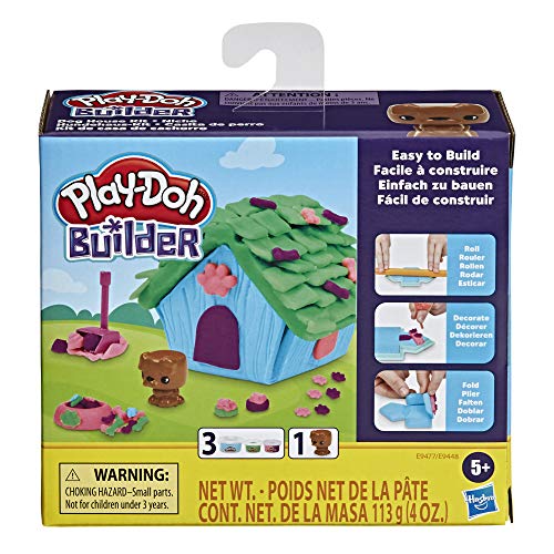 5010993726714 - PLAY-DOH BUILDER DOGHOUSE MINI ANIMAL BUILDING KIT FOR KIDS 5 YEARS AND UP WITH 3 CANS, NON-TOXIC - EASY TO BUILD DIY CRAFT SET