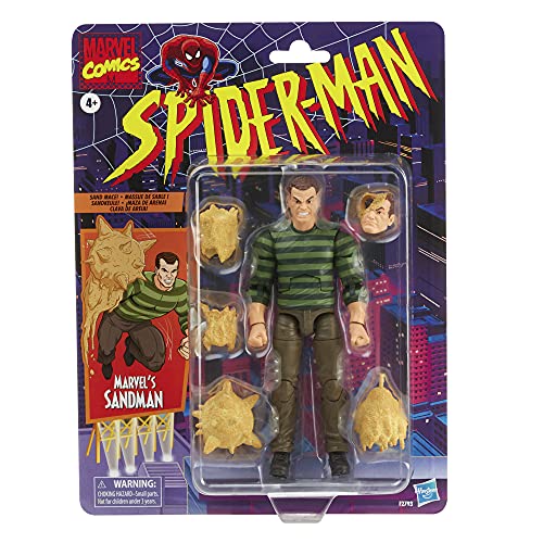 5010993839759 - SPIDER-MAN HASBRO MARVEL LEGENDS SERIES 6-INCH SCALE ACTION FIGURE TOY MARVEL’S SANDMAN, INCLUDES PREMIUM DESIGN, AND 5 ACCESSORIES