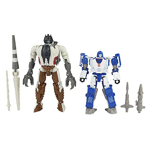 5010993861446 - TRANSFORMERS TOYS GENERATIONS KINGDOM BATTLE ACROSS TIME COLLECTION DELUXE WFC-K40 AUTOBOT MIRAGE & MAXIMAL GRIMLOCK, AGE 8 AND UP, 5.5-INCH (AMAZON EXCLUSIVE)